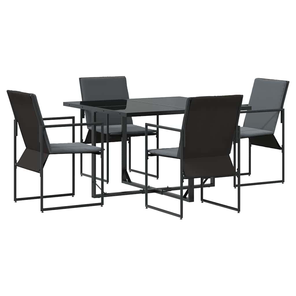 Vrtni set za objed 5 pcs Crna Čelik