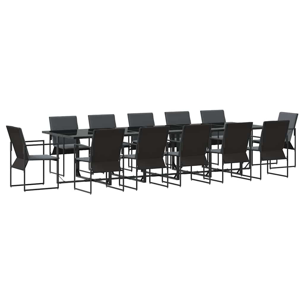 Vrtni set za objed 13 pcs Crna Čelik