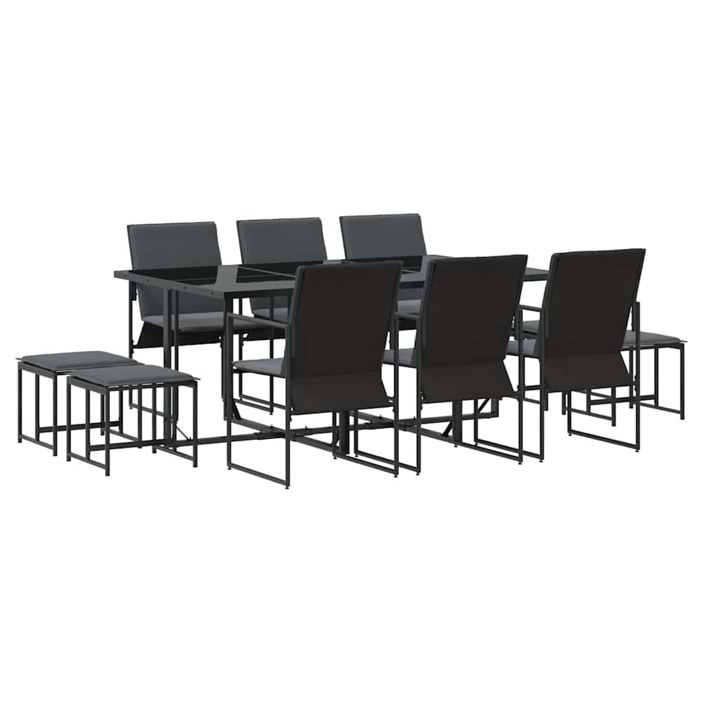 Vrtni set za objed 11 pcs Crna Čelik