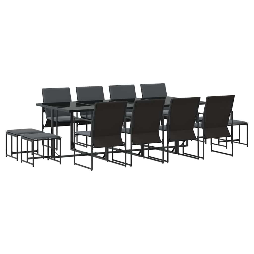 Vrtni set za objed 13 pcs Crna Čelik