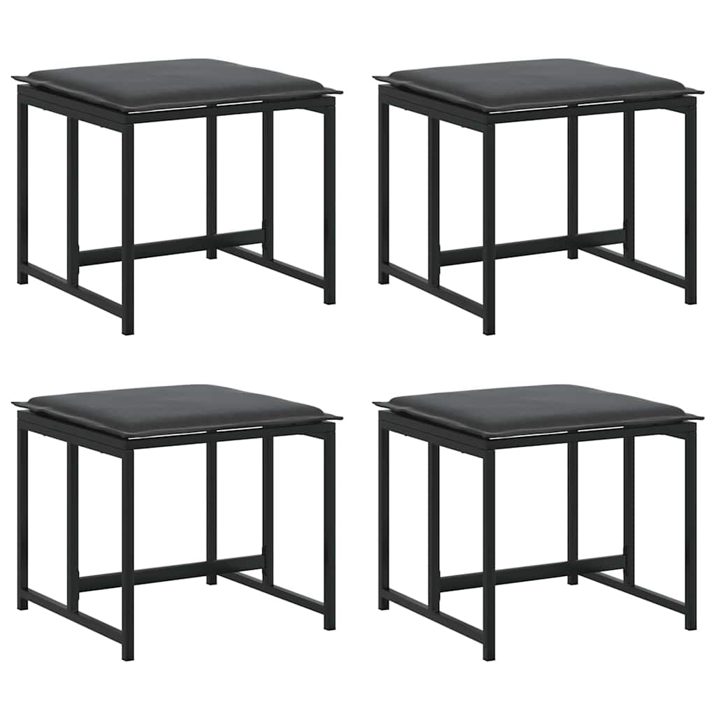 Vrtni set za objed 15 pcs Crna Čelik