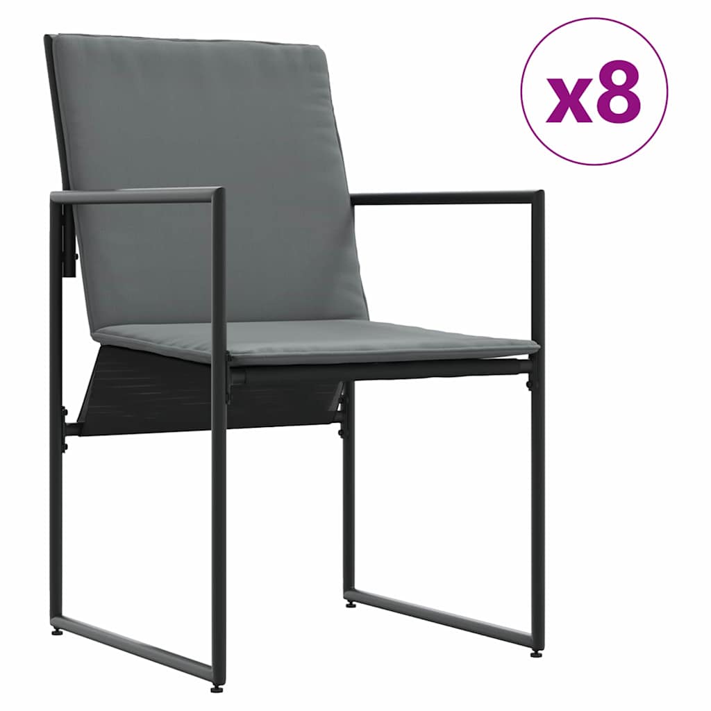 Vrtni set za objed 9 pcs Crna Čelik