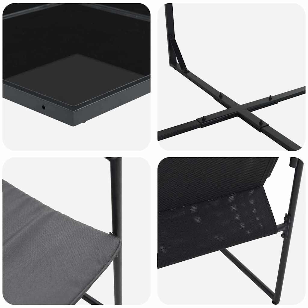 Vrtni set za objed 11 pcs Crna Čelik