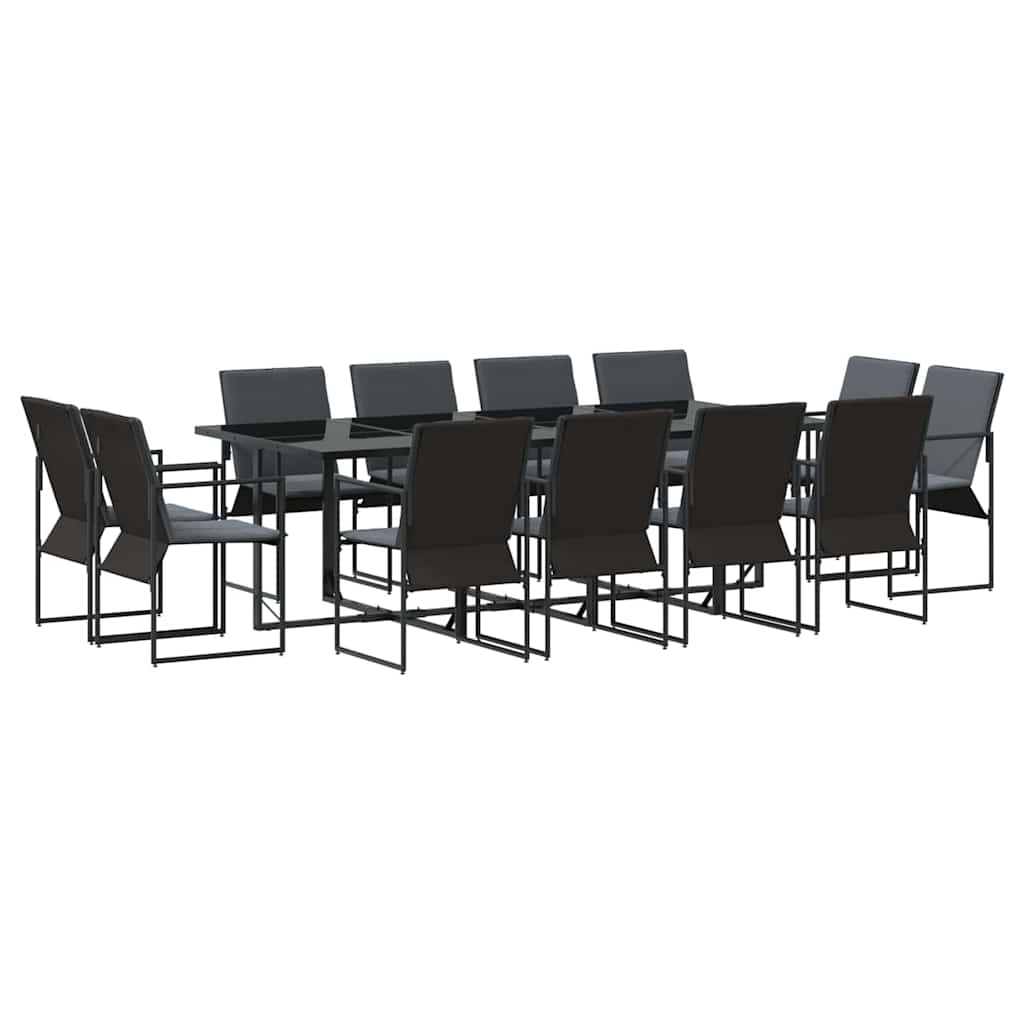 Vrtni set za objed 13 pcs Crna Čelik