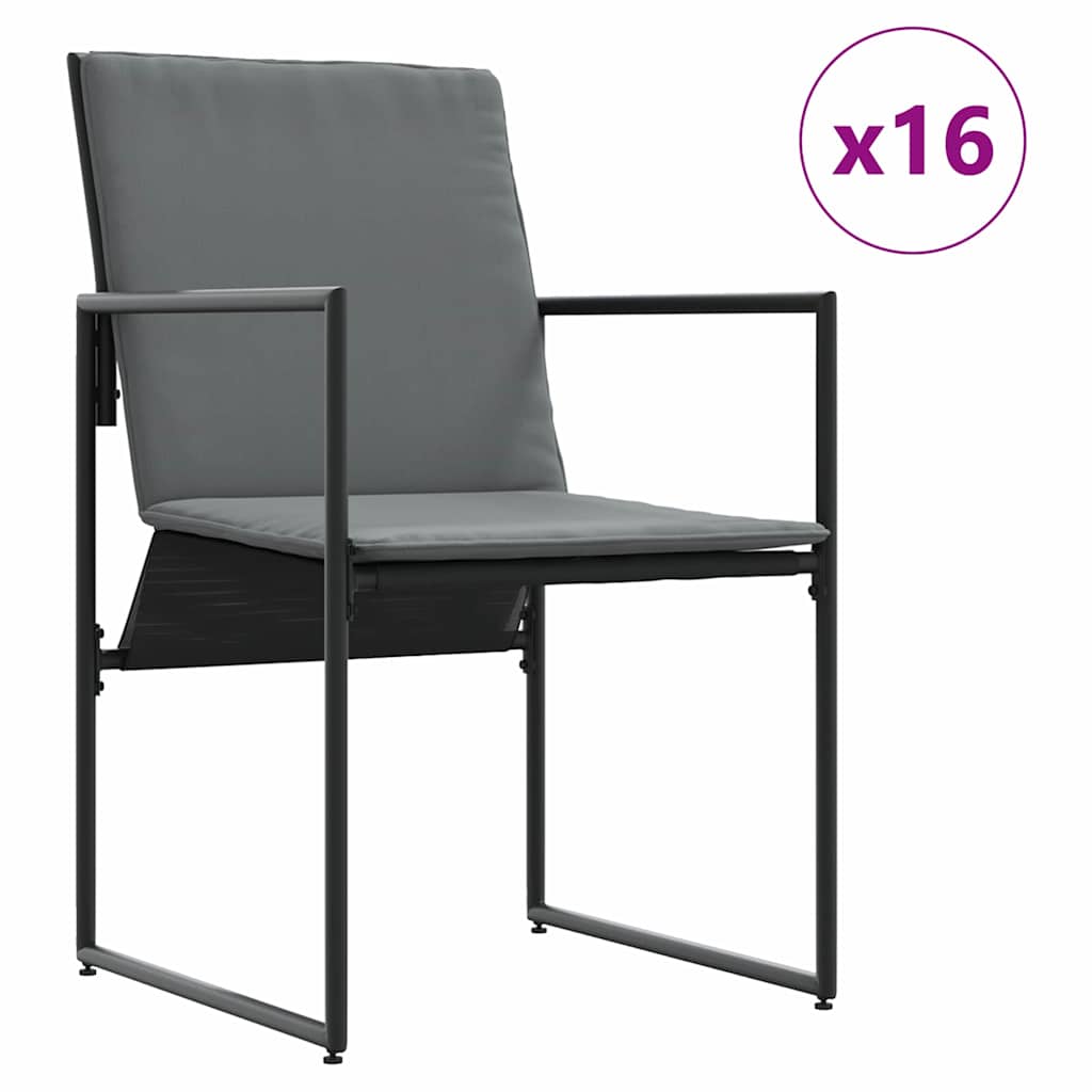 Vrtni set za objed 17 pcs Crna Čelik