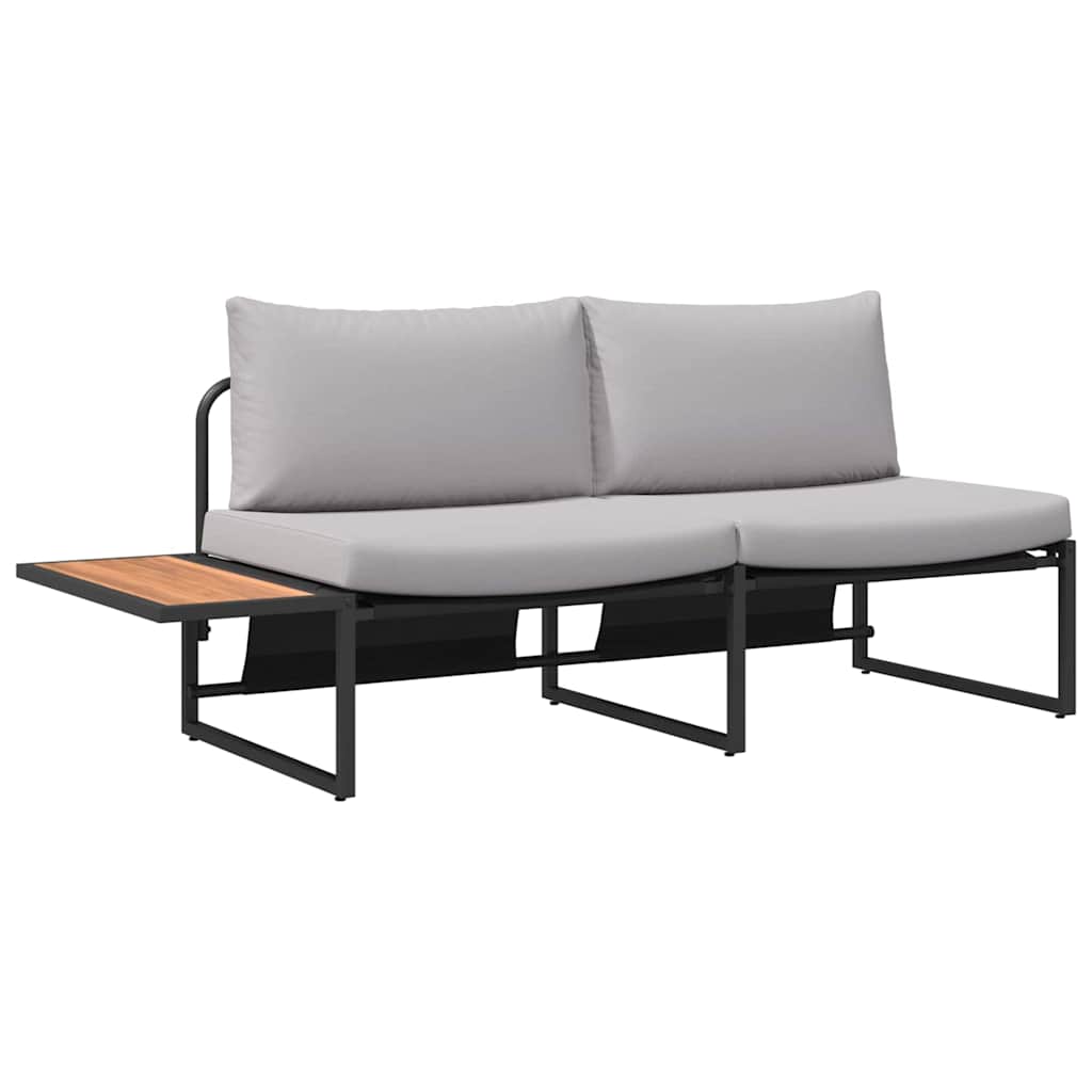 Vrtni set za objed 3 pcs Svijetlo siva Čelik