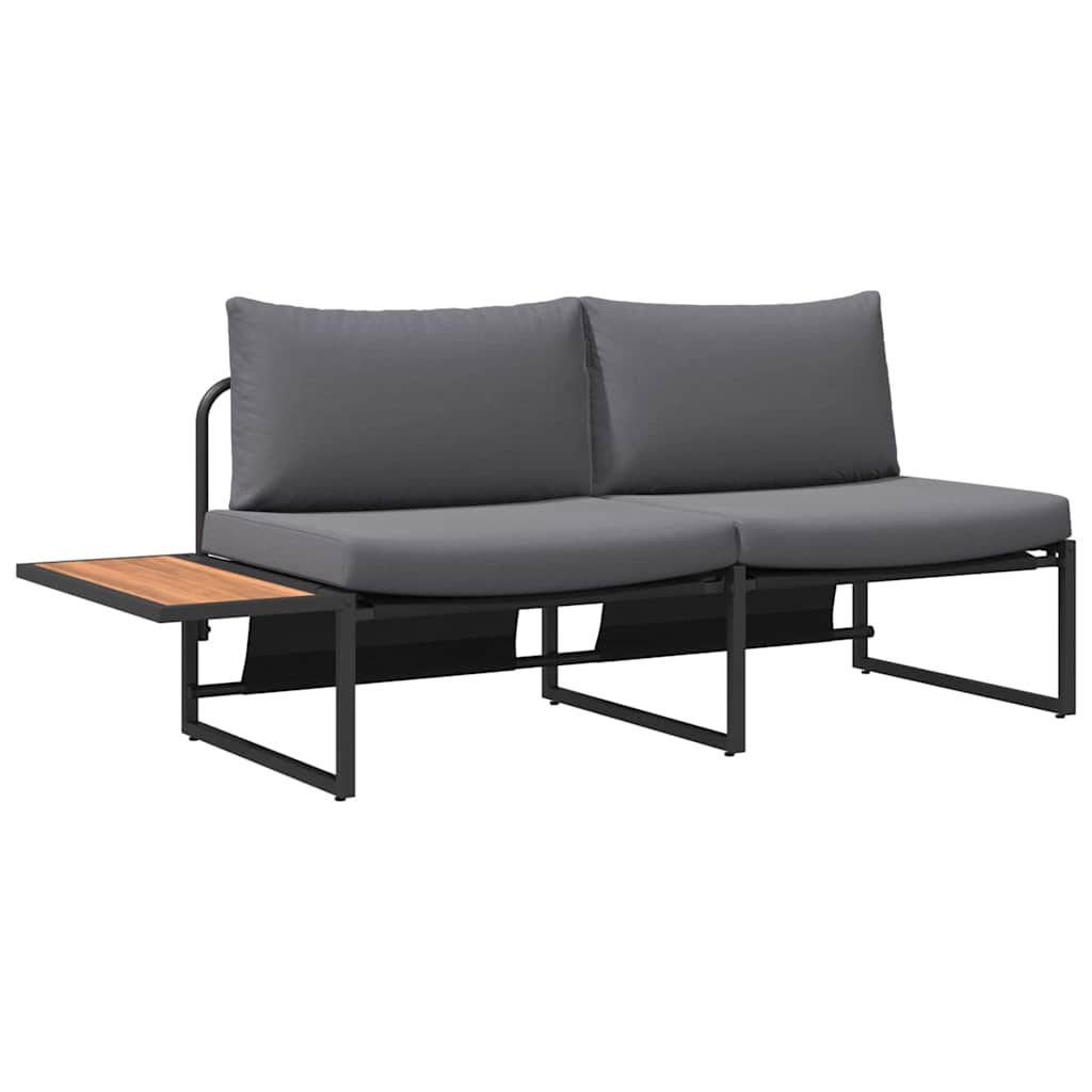 Vrtni set za objed 3 pcs Antracit Čelik