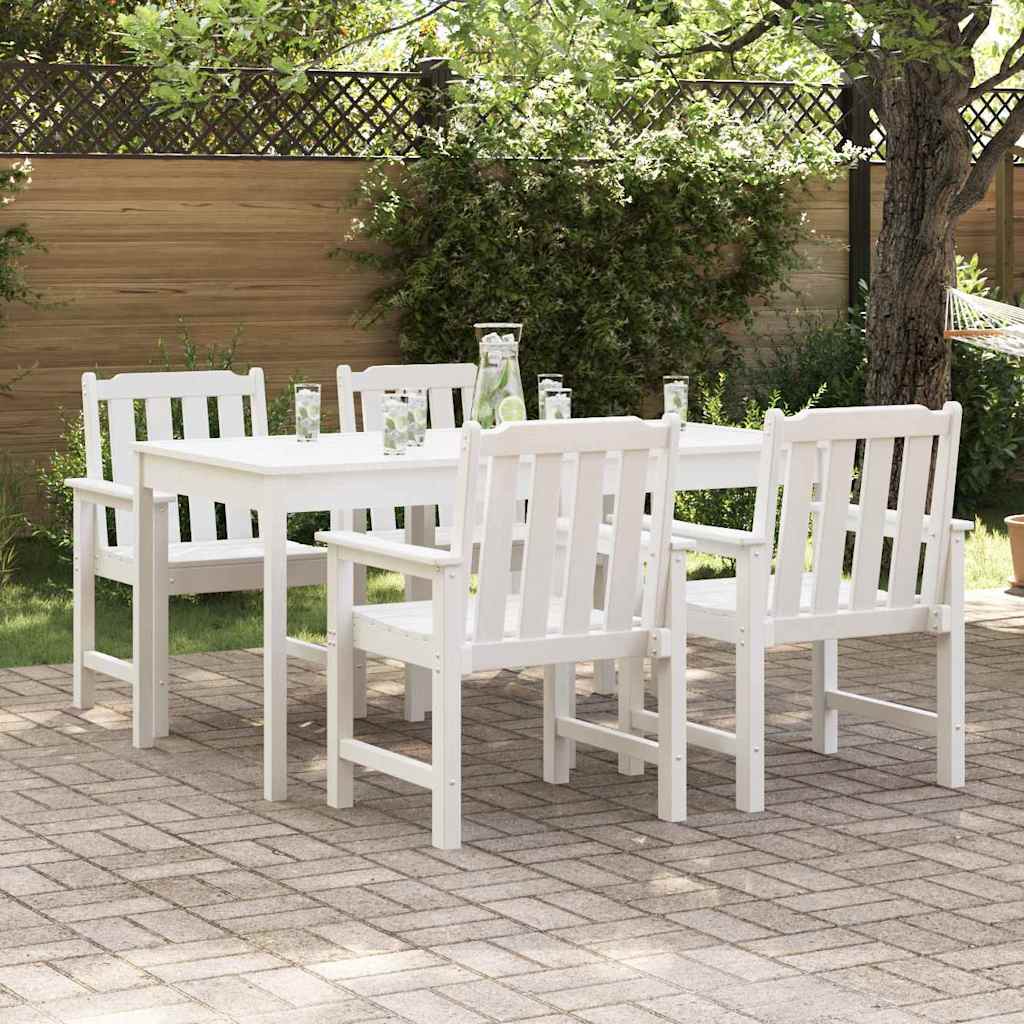 Vrtna stolica 4 pcs Bijelo 65.5 x 59 x 88 cm Polietilen