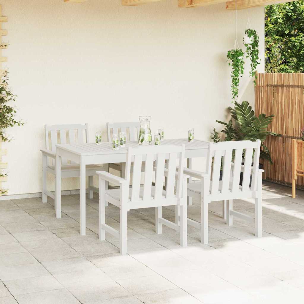 Vrtna stolica 4 pcs Bijelo 65.5 x 59 x 88 cm Polietilen