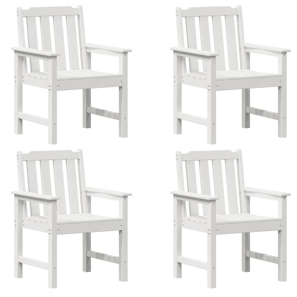 Vrtna stolica 4 pcs Bijelo 65.5 x 59 x 88 cm Polietilen