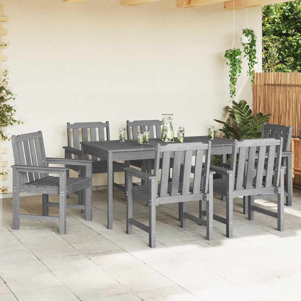 Vrtna stolica 6 pcs Svijetlo siva 65.5 x 59 x 88 cm Polietilen