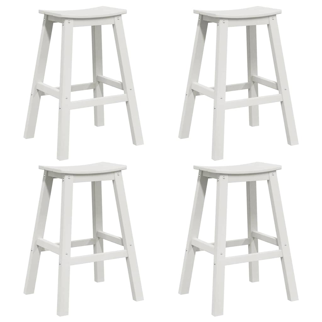 Set bar stolova za vrt 4 pcs Bijelo HDPE