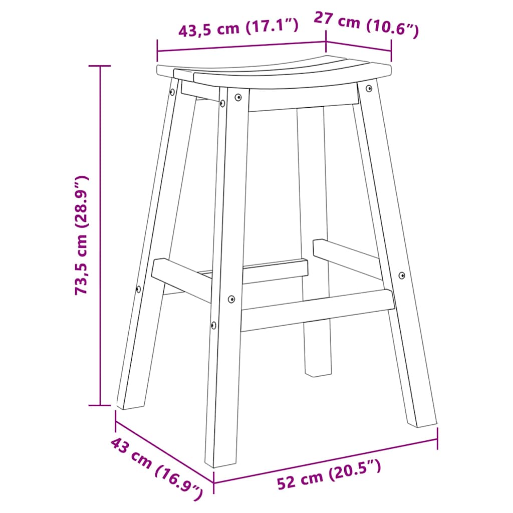Set bar stolova za vrt 4 pcs Bijelo HDPE