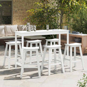 Set bar stolova za vrt 6 pcs Bijelo HDPE