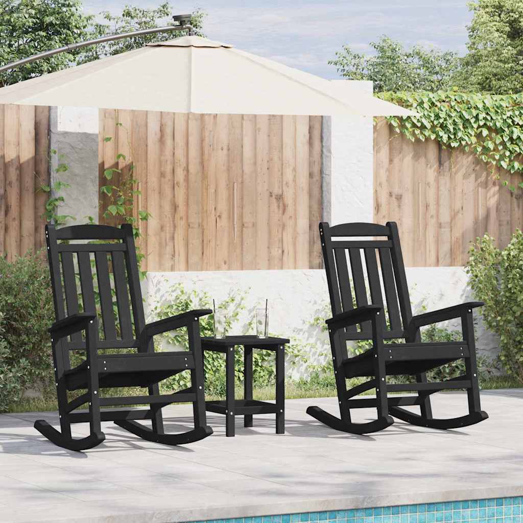 Ljuljačka 2 pcs Crna 92 x 70 x 108 cm Polietilen