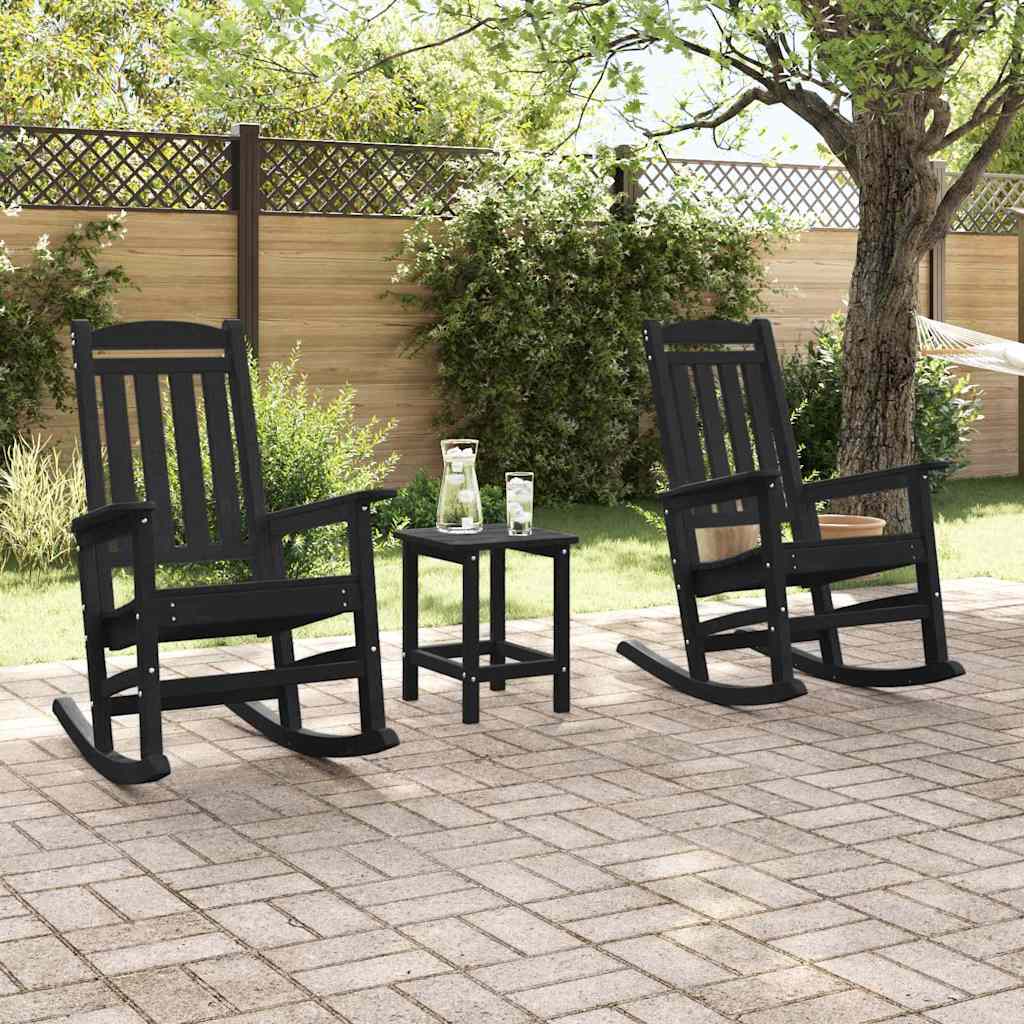 Ljuljačka 2 pcs Crna 92 x 70 x 108 cm Polietilen