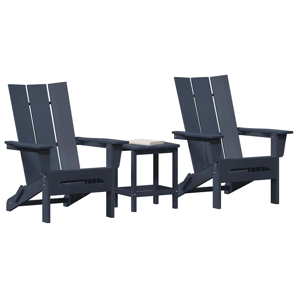 Vrtna stolica 3 pcs Mornarska 80.5 x 74.5 x 92 cm Polietilen