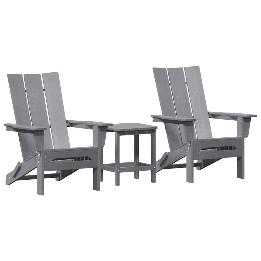 Vrtna stolica 3 pcs Svijetlo siva 80.5 x 74.5 x 92 cm