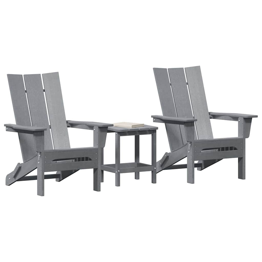 Vrtna stolica 3 pcs Svijetlo siva 80.5 x 74.5 x 92 cm
