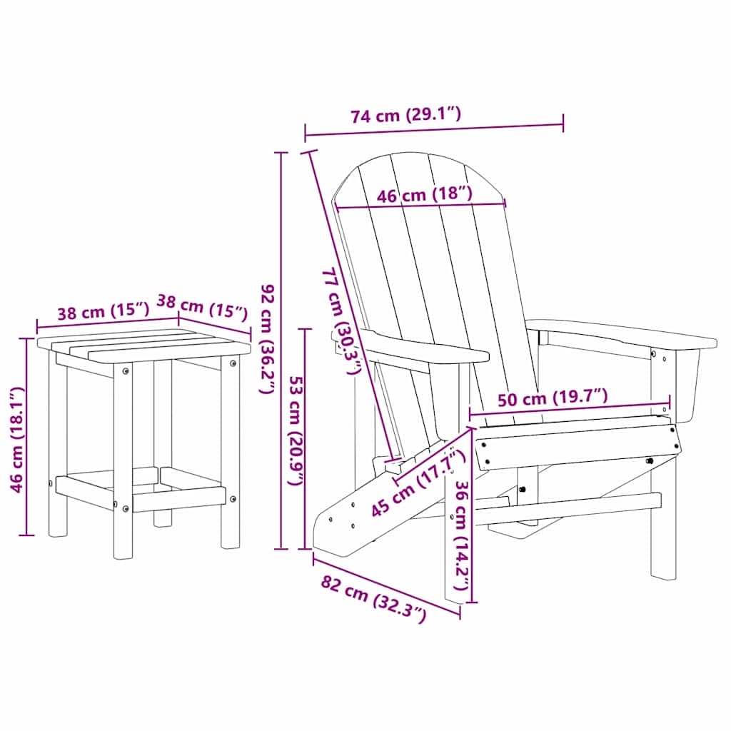 Vrtna stolica 3 pcs Svijetlo siva 80.5 x 74.5 x 92 cm