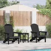 Vrtna stolica 2 pcs Crna 82 x 74 x 92 cm Polietilen