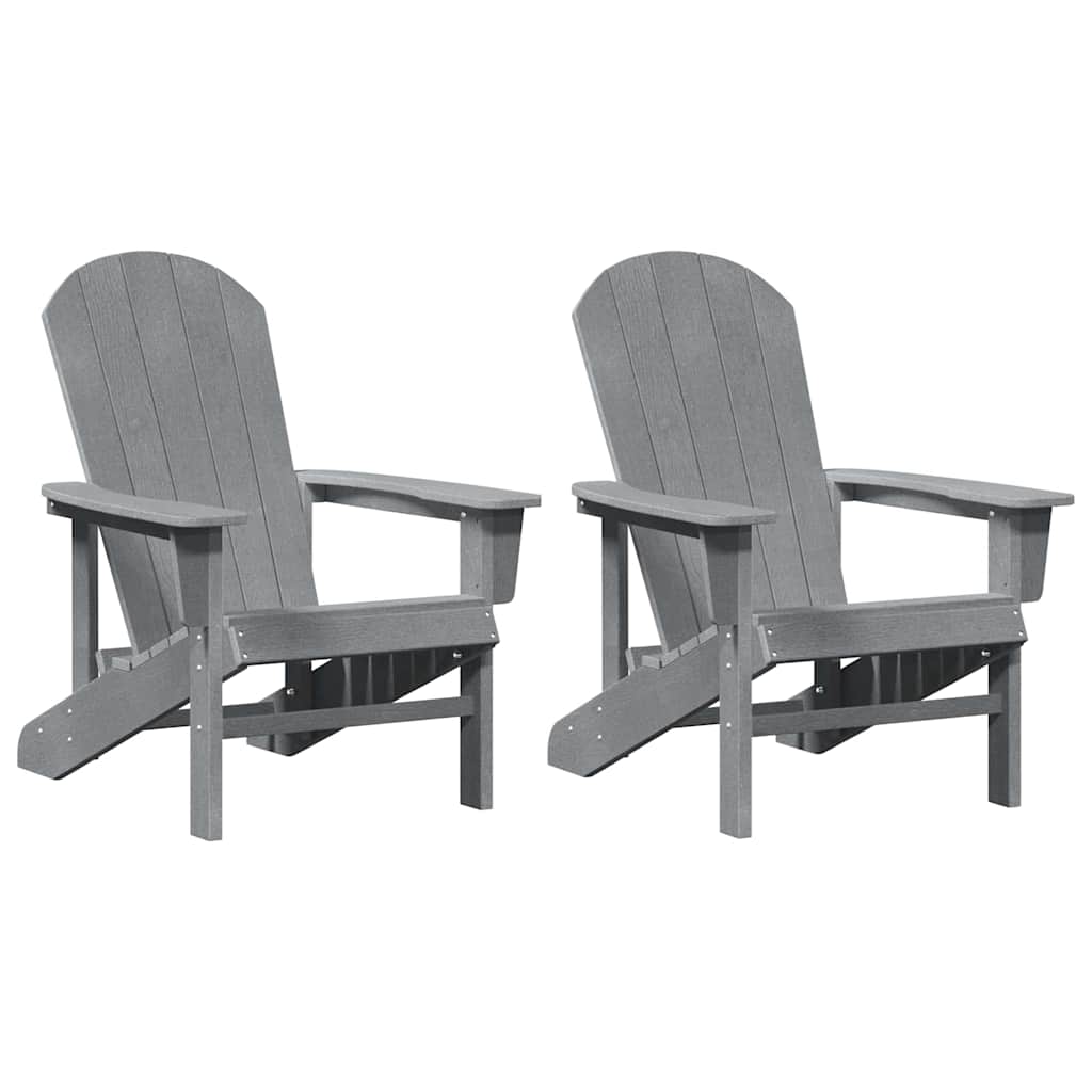 Vrtna stolica 2 pcs Svijetlo siva 82 x 74 x 92 cm Polietilen