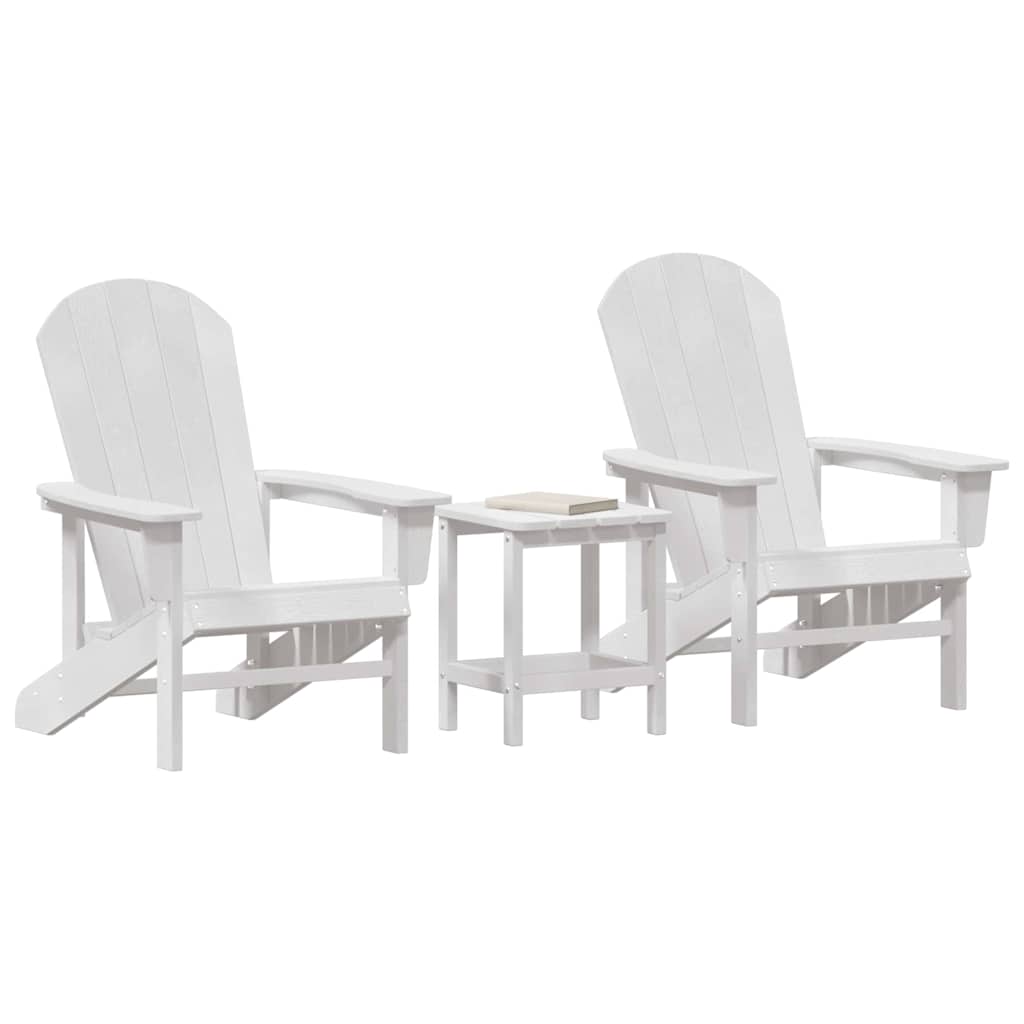 Vrtna stolica 3 pcs Bijelo Polietilen