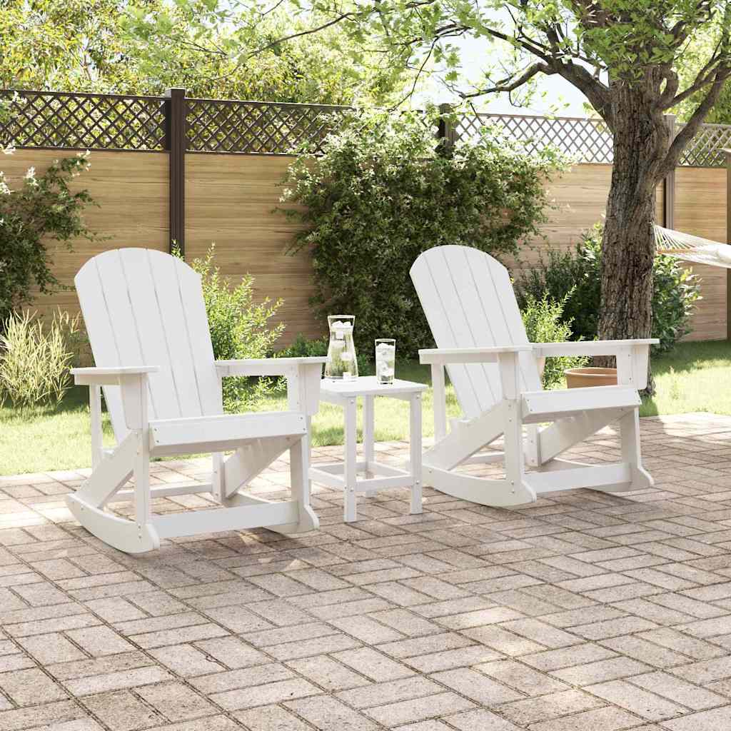Set lounge namještaja za vrt 3 pcs Bijelo HDPE
