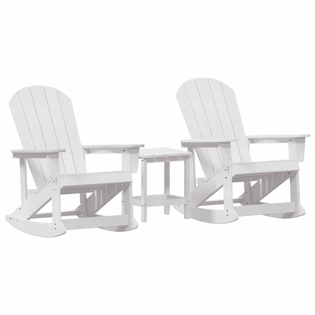 Set lounge namještaja za vrt 3 pcs Bijelo HDPE