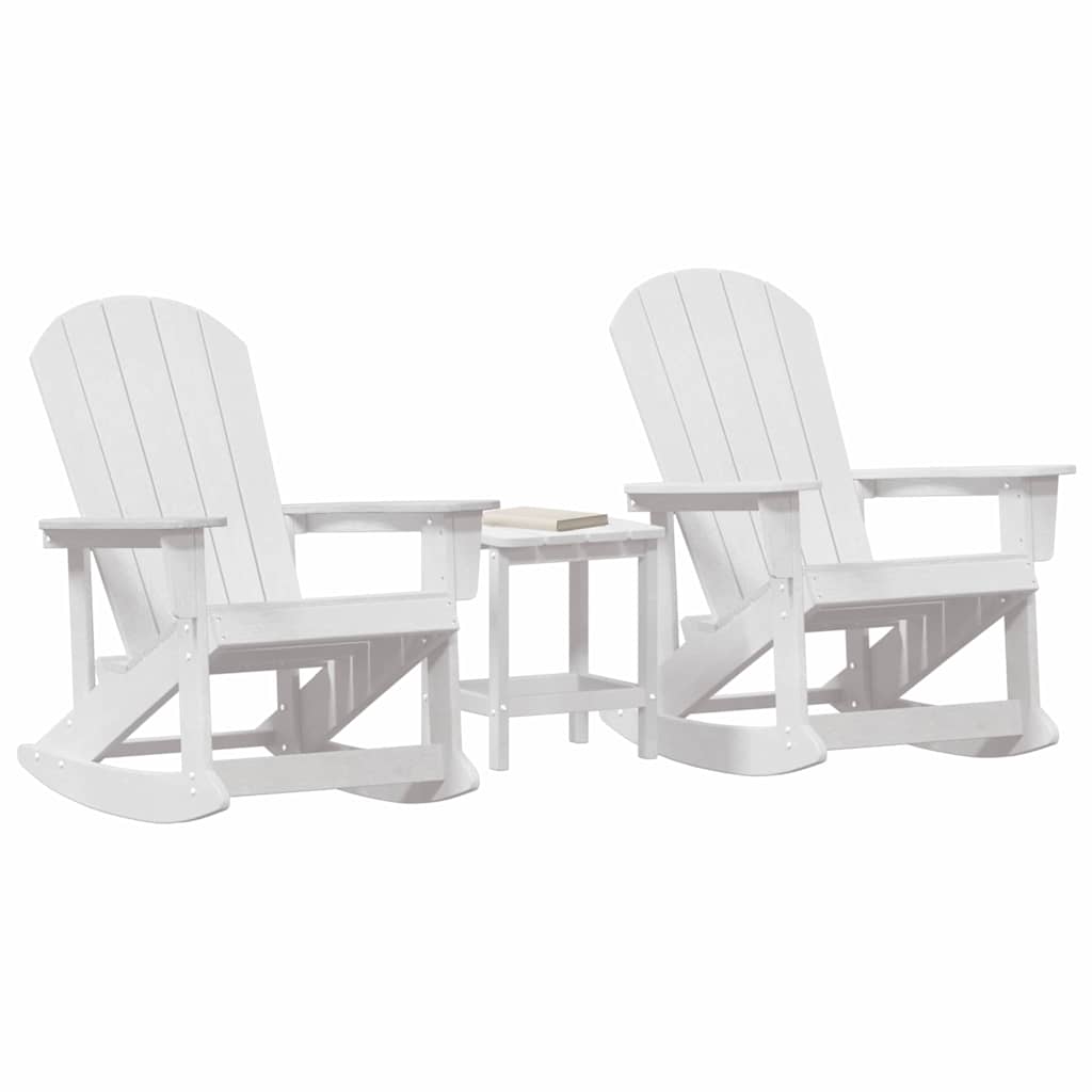 Set lounge namještaja za vrt 3 pcs Bijelo HDPE