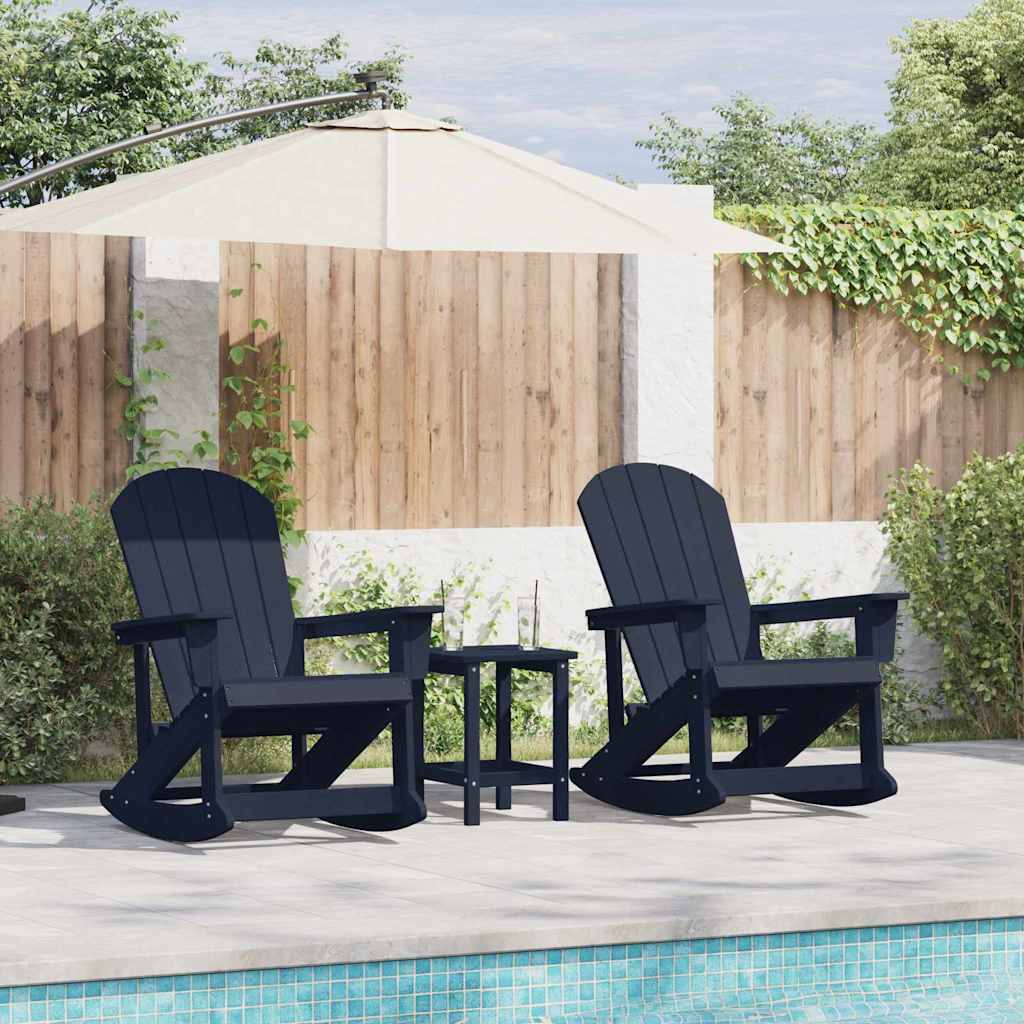 Set lounge namještaja za vrt 3 pcs Mornarsko plava HDPE