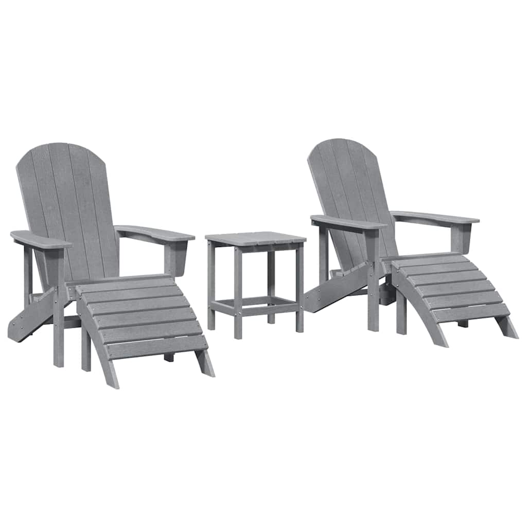 Vrtna stolica 3 pcs Svijetlo siva Polietilen