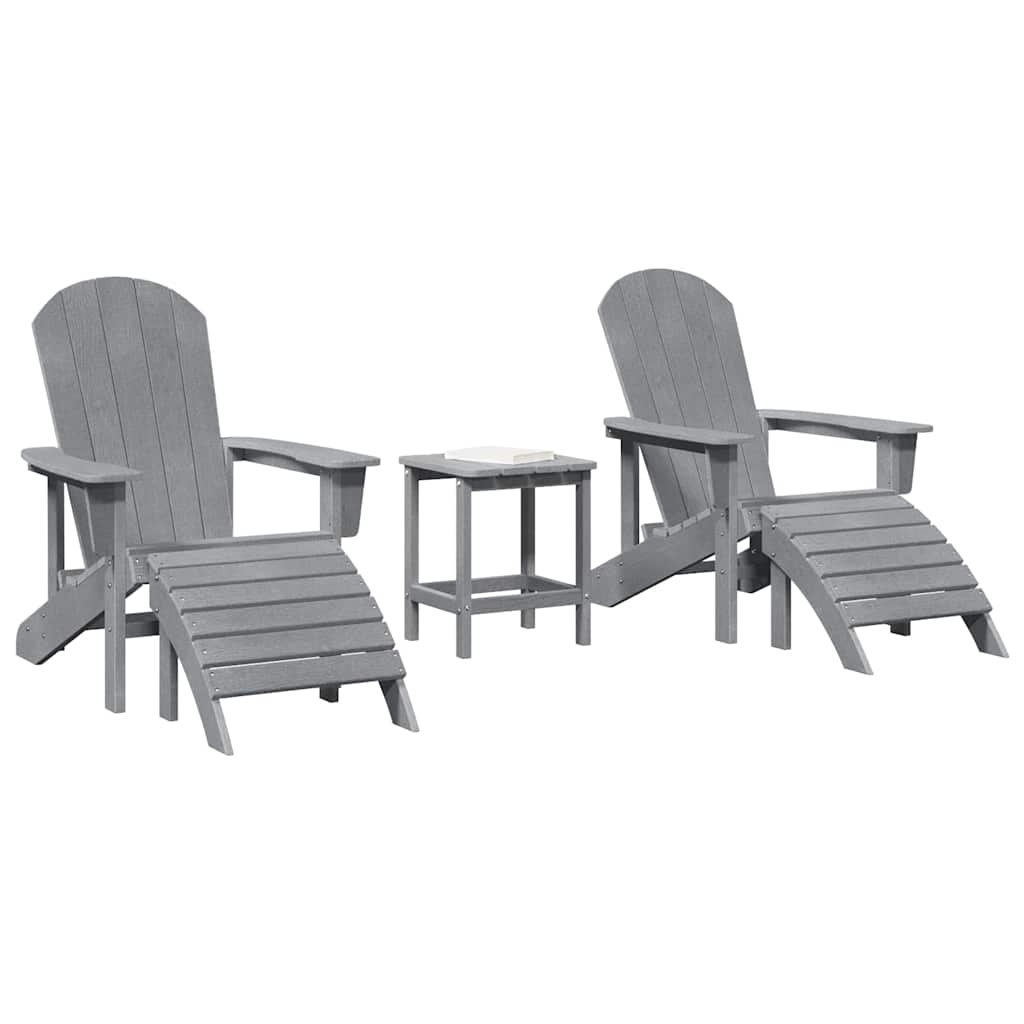 Vrtna stolica 3 pcs Svijetlo siva Polietilen