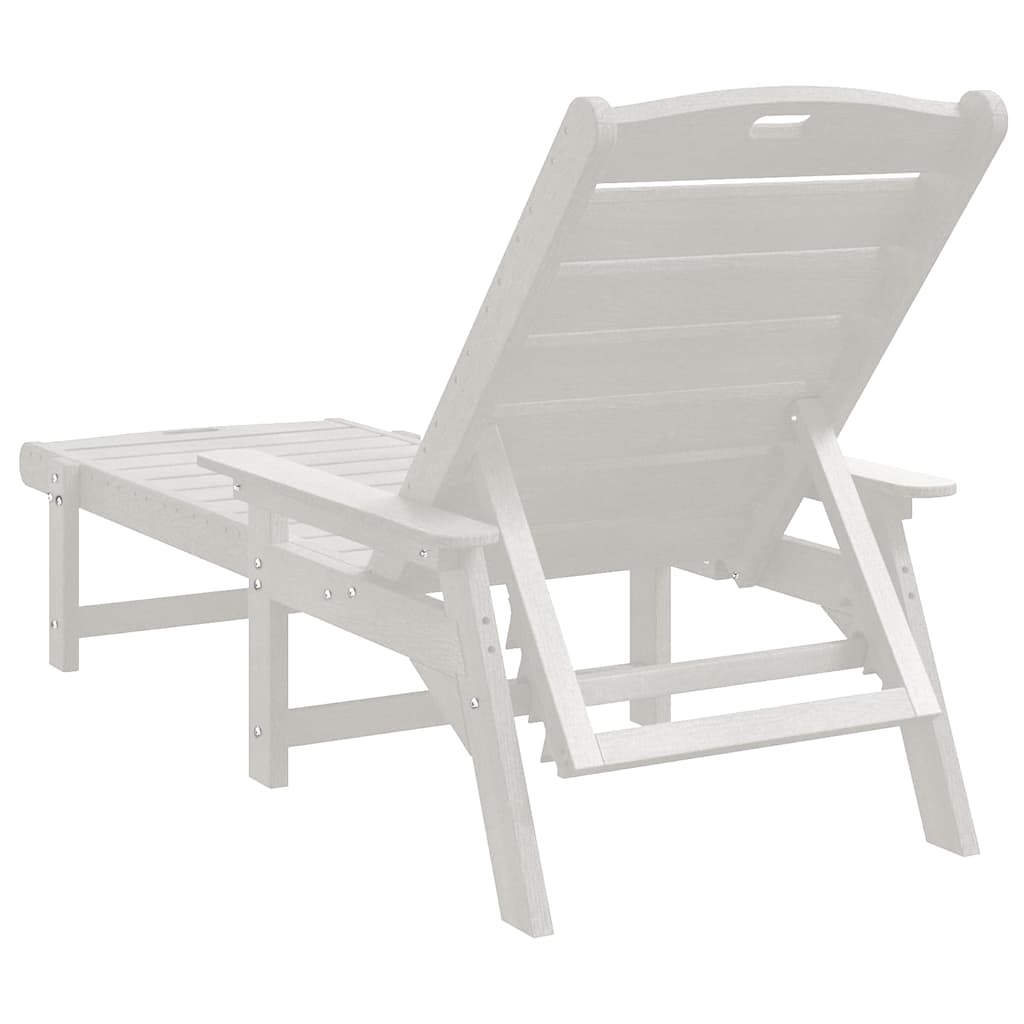 Ležaljka 2 pcs Bijelo 195,5 x 53 x 98,5 cm Polietilen