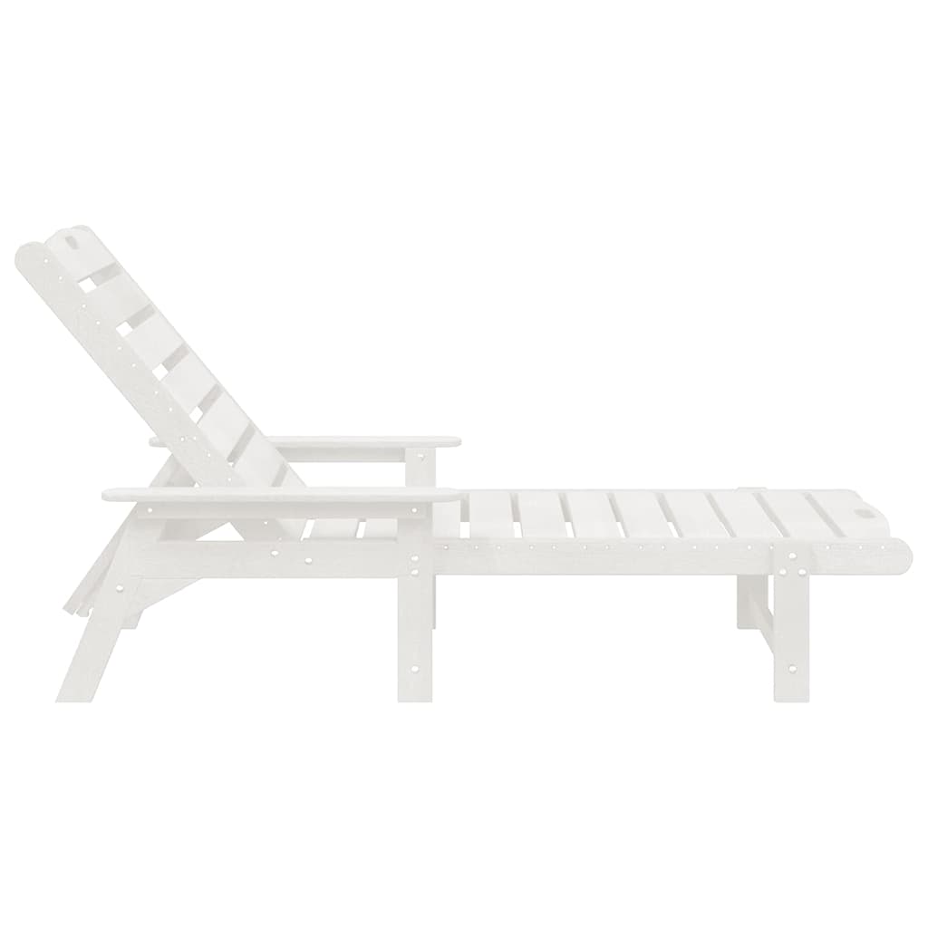 Ležaljka 2 pcs Bijelo 195,5 x 53 x 98,5 cm Polietilen