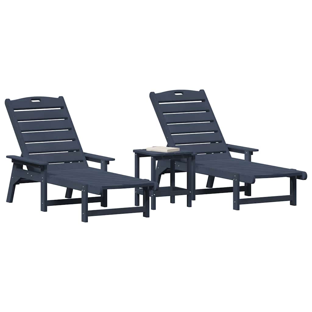 Ležaljka 3 pcs Mornarska Polietilen