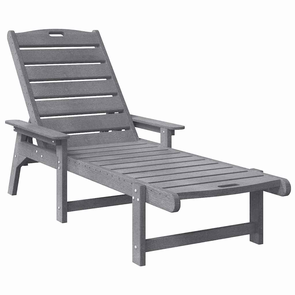 Ležaljka 3 pcs Svijetlo siva Polietilen