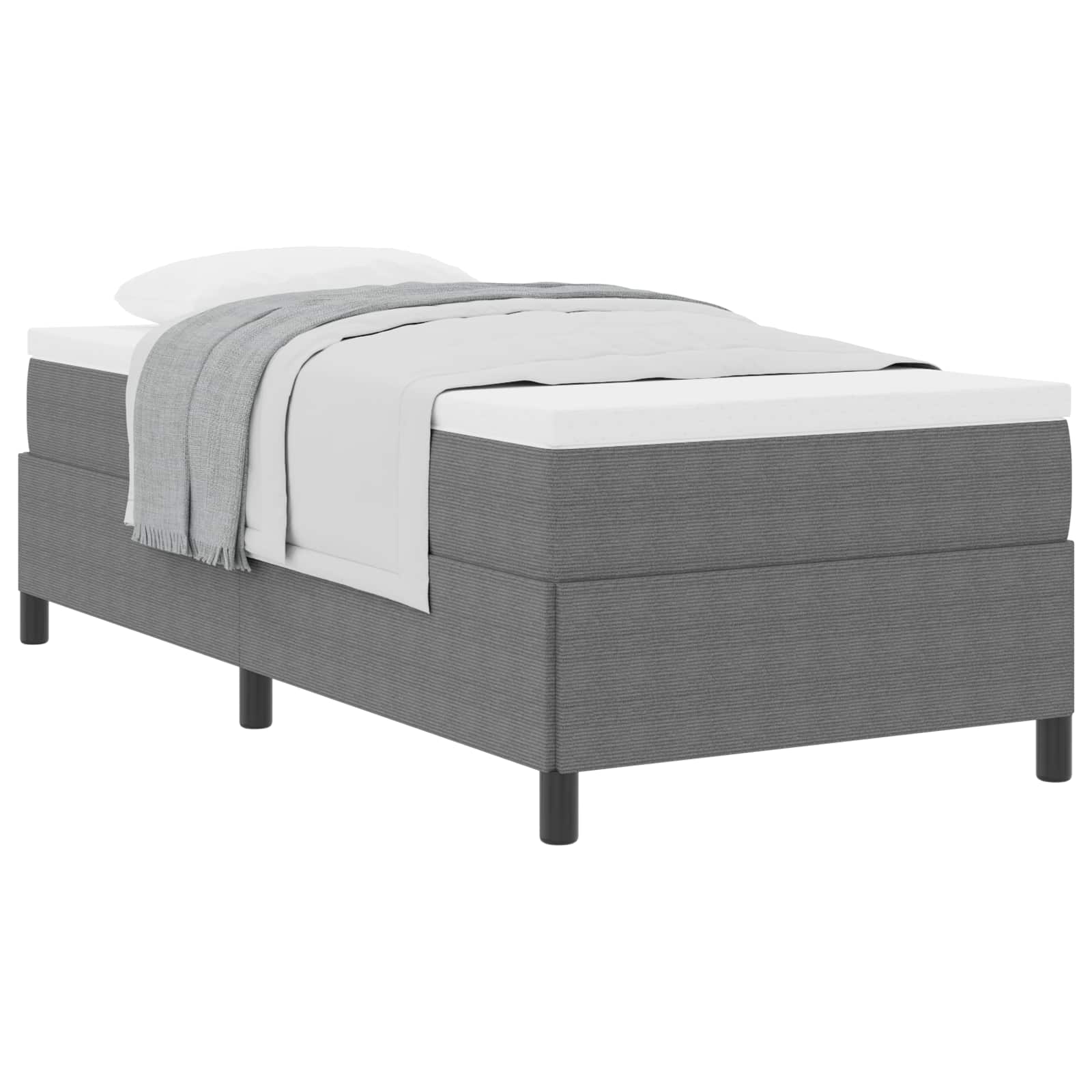 Krevet s opruga kutije Svijetlo siva 80 x 200 cm