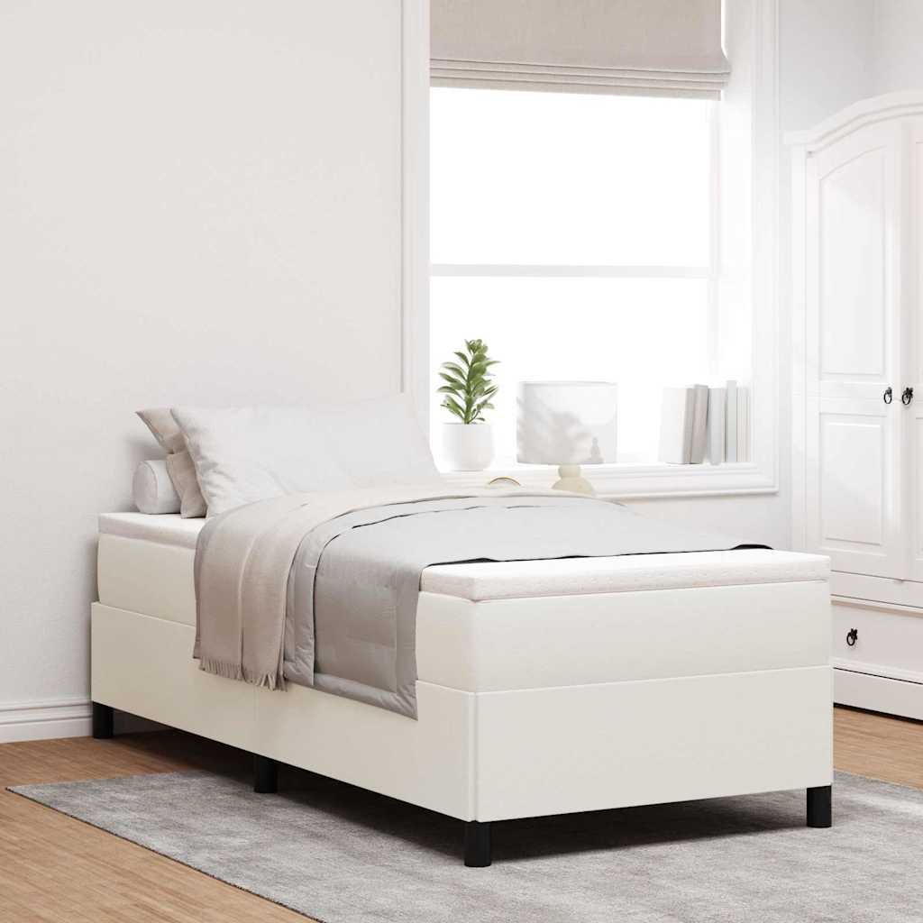 Krevet s opruga kutije Krema 80 x 200 cm Kordura tekstil