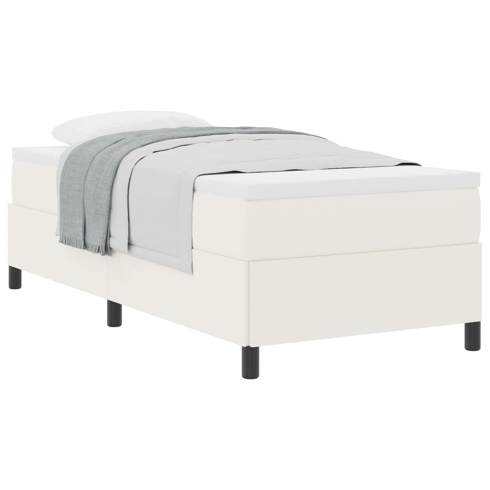 Krevet s opruga kutije Krema 80 x 200 cm Kordura tekstil