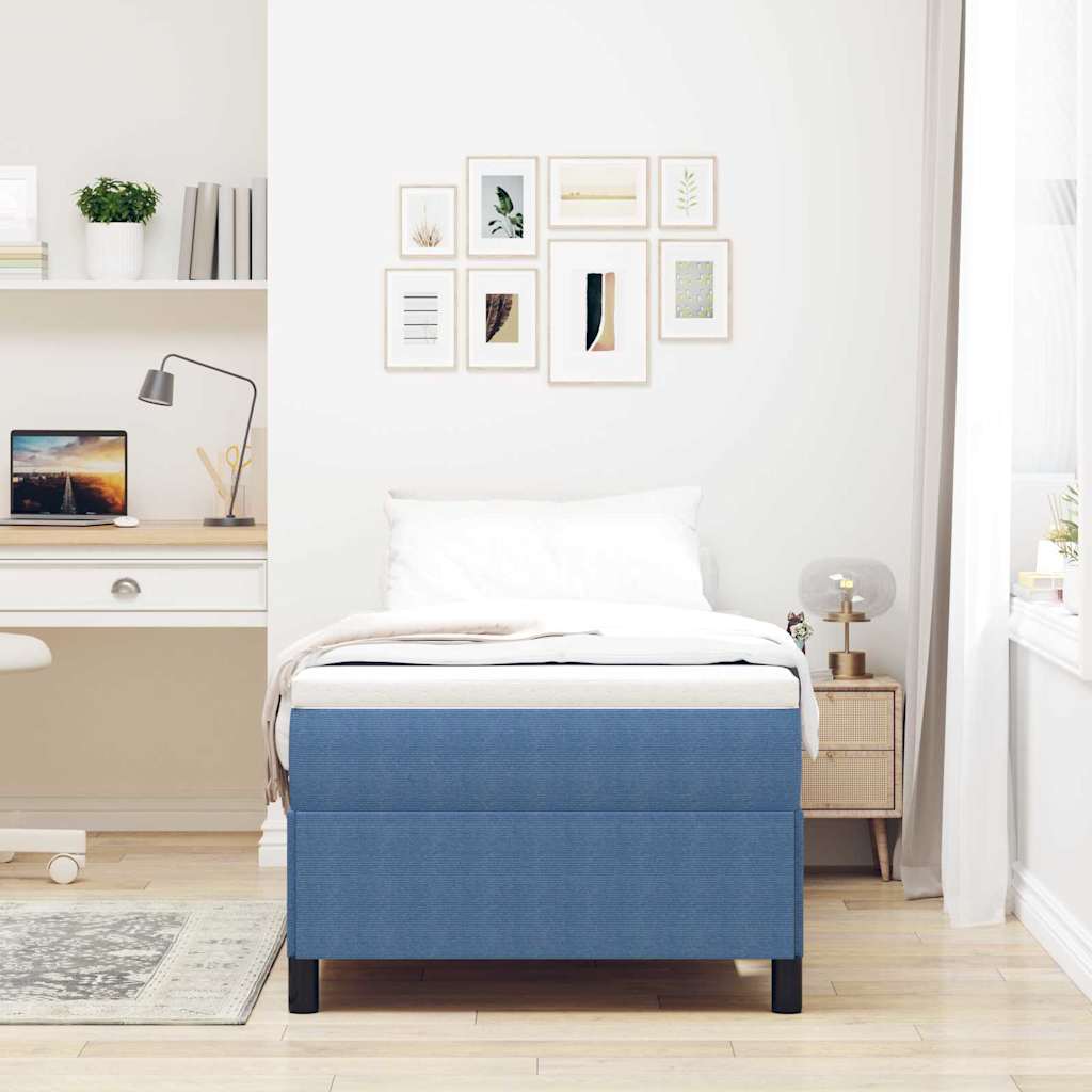 Krevet s opruga kutije Plava 90 x 200 cm Kordura tekstil