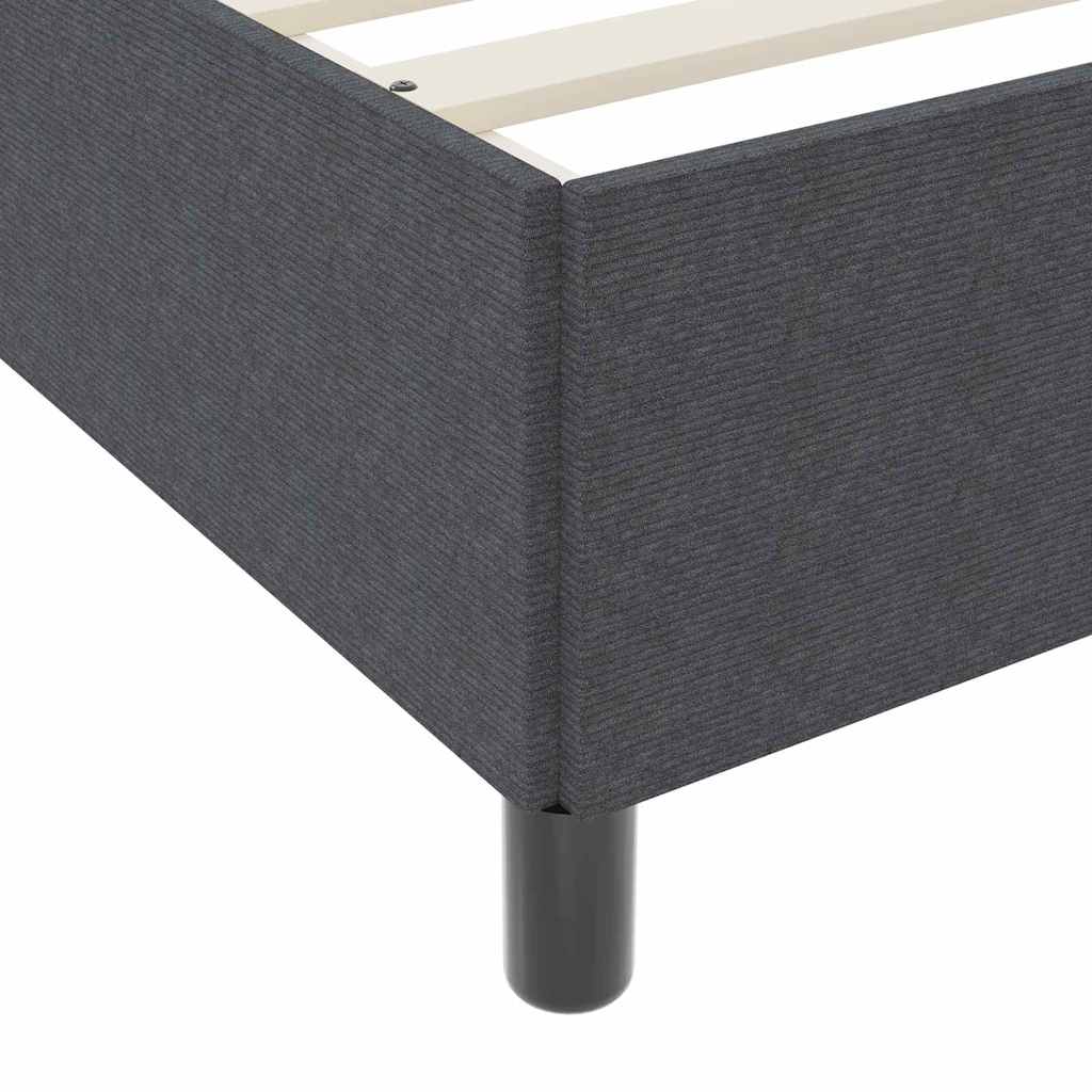 Krevet s opruga kutije Tamnosiva 100 x 200 cm Kordura tekstil