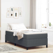 Krevet s opruga kutije Tamnosiva 100 x 200 cm Kordura tekstil