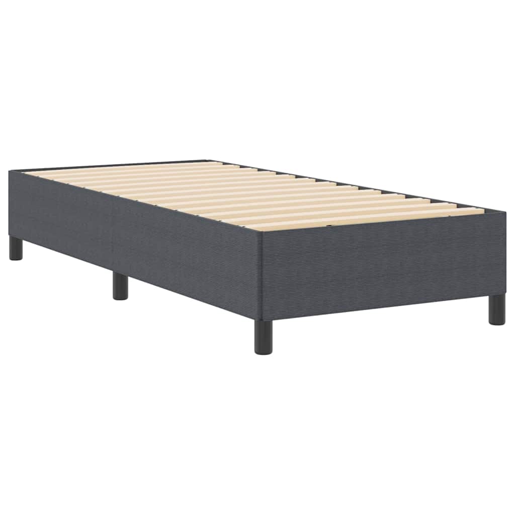 Krevet s opruga kutije Tamnosiva 100 x 200 cm Kordura tekstil
