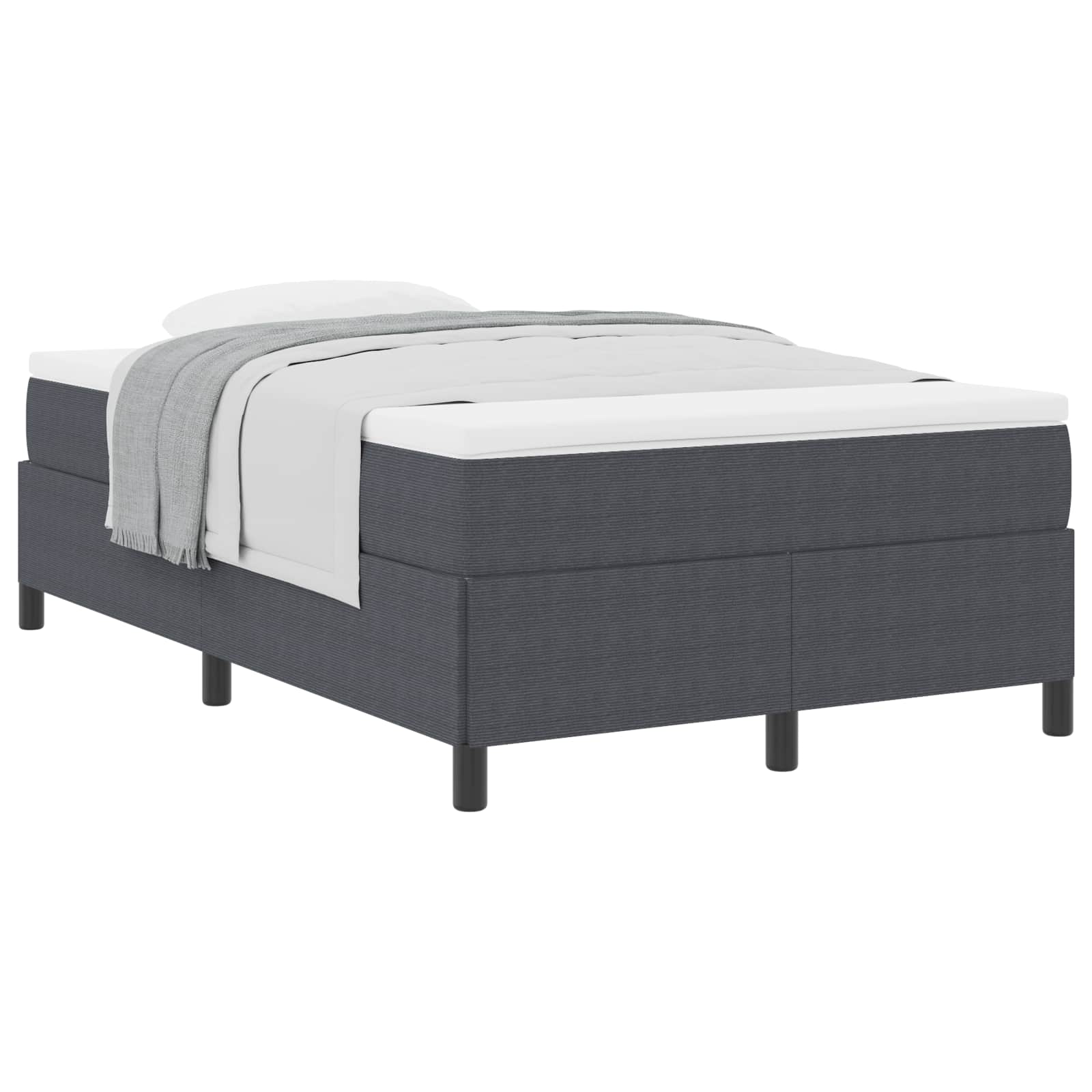 Krevet s opruga kutije Tamnosiva 120 x 200 cm Kordura tekstil