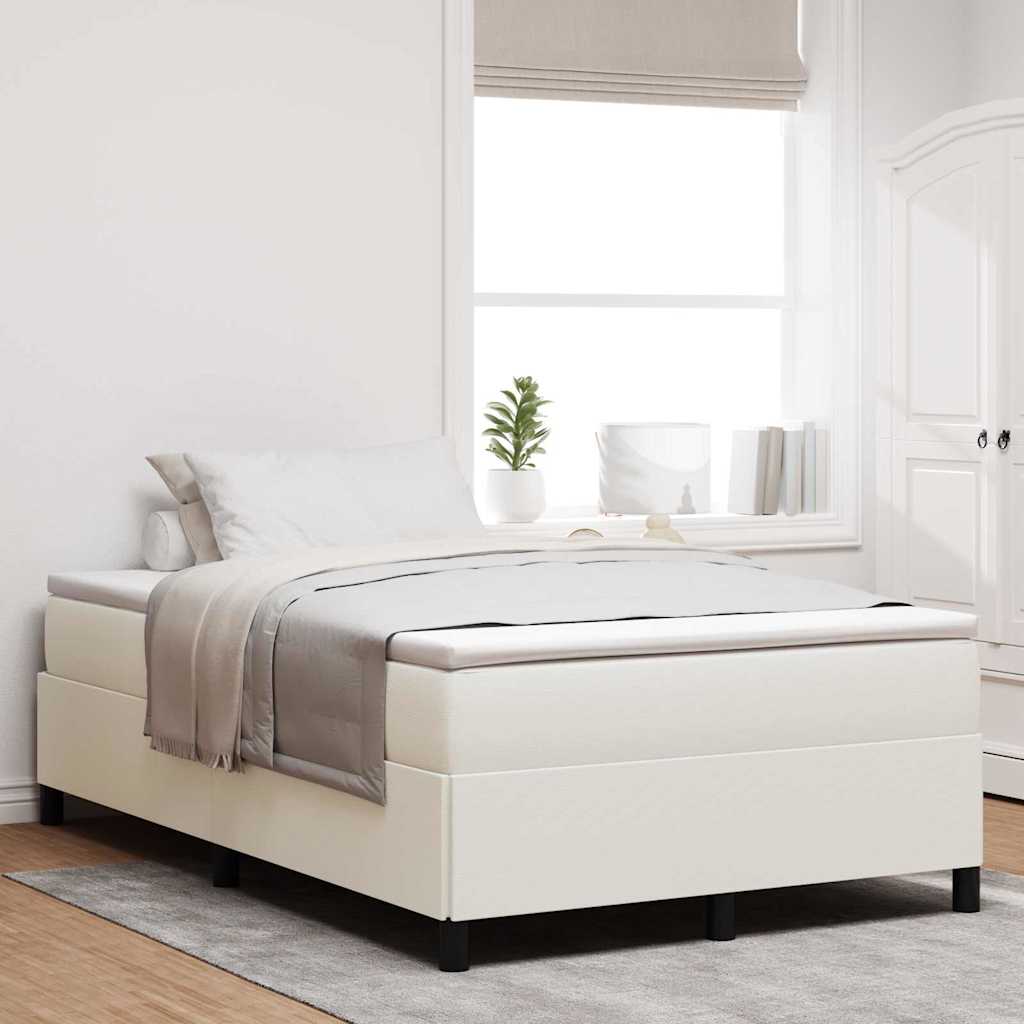 Krevet s opruga kutije Krem 120 x 200 cm Kordura tekstil