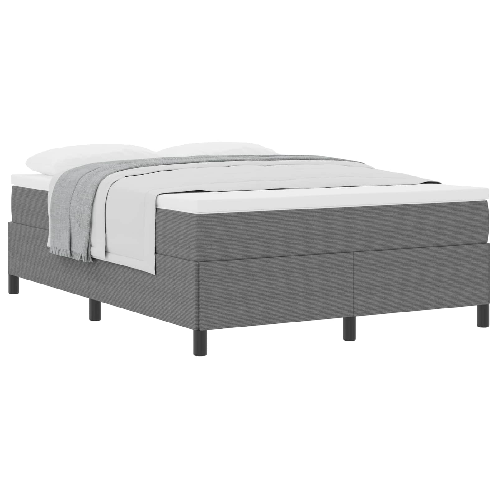 Krevet s opruga kutije Svjetlosiva 140 x 190 cm Kordura tekstil