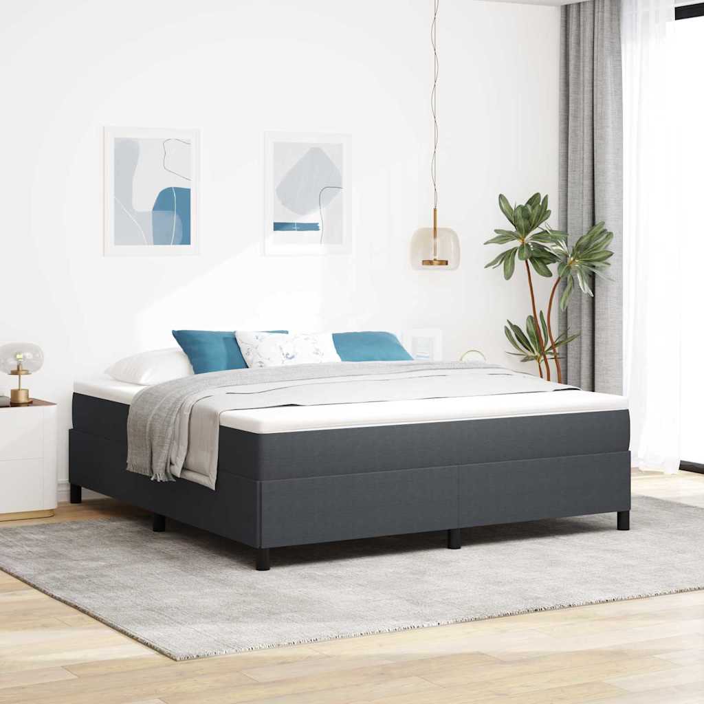 Krevet s opruga kutije Tamnosiva 180 x 200 cm Kordura tekstil