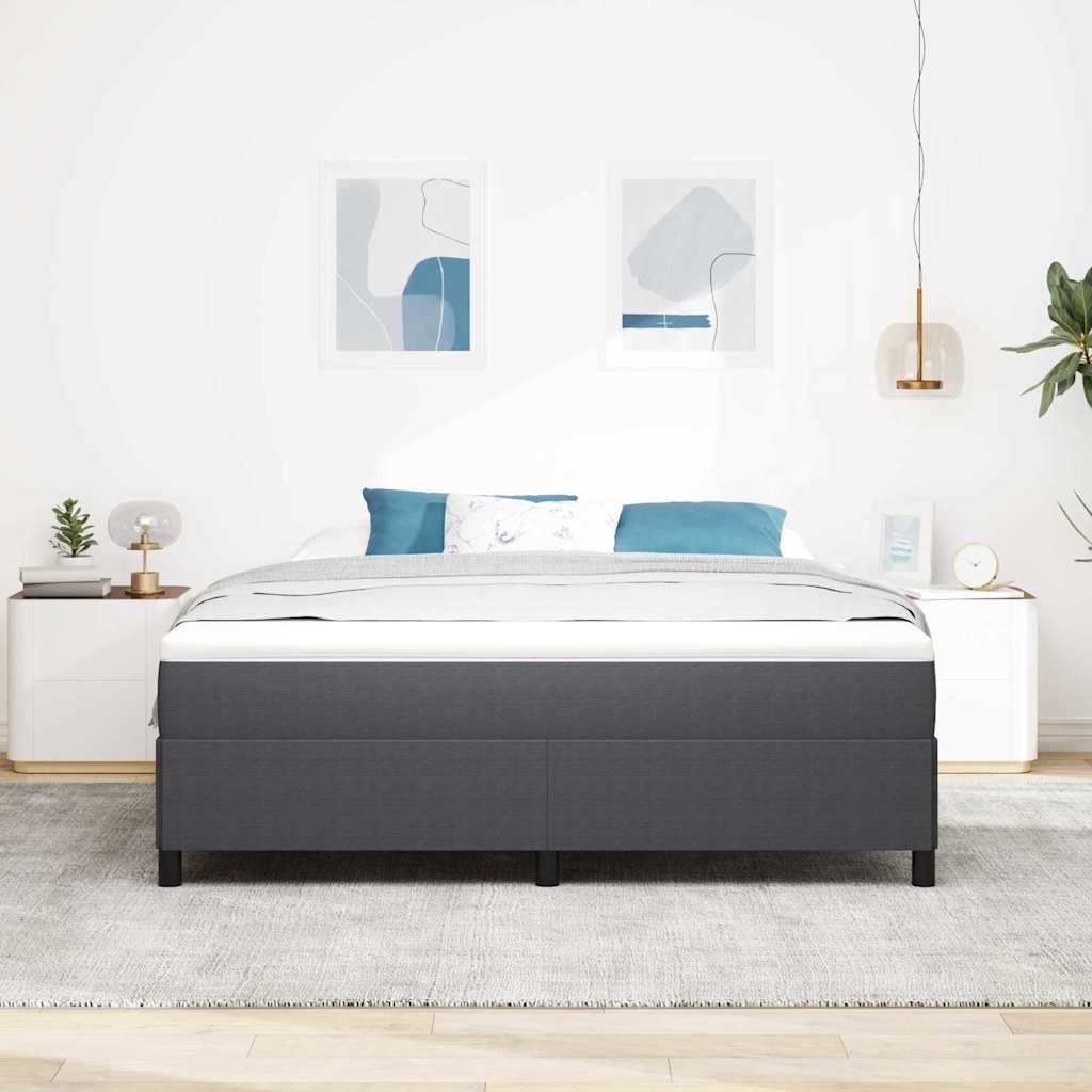 Krevet s opruga kutije Tamnosiva 180 x 200 cm Kordura tekstil