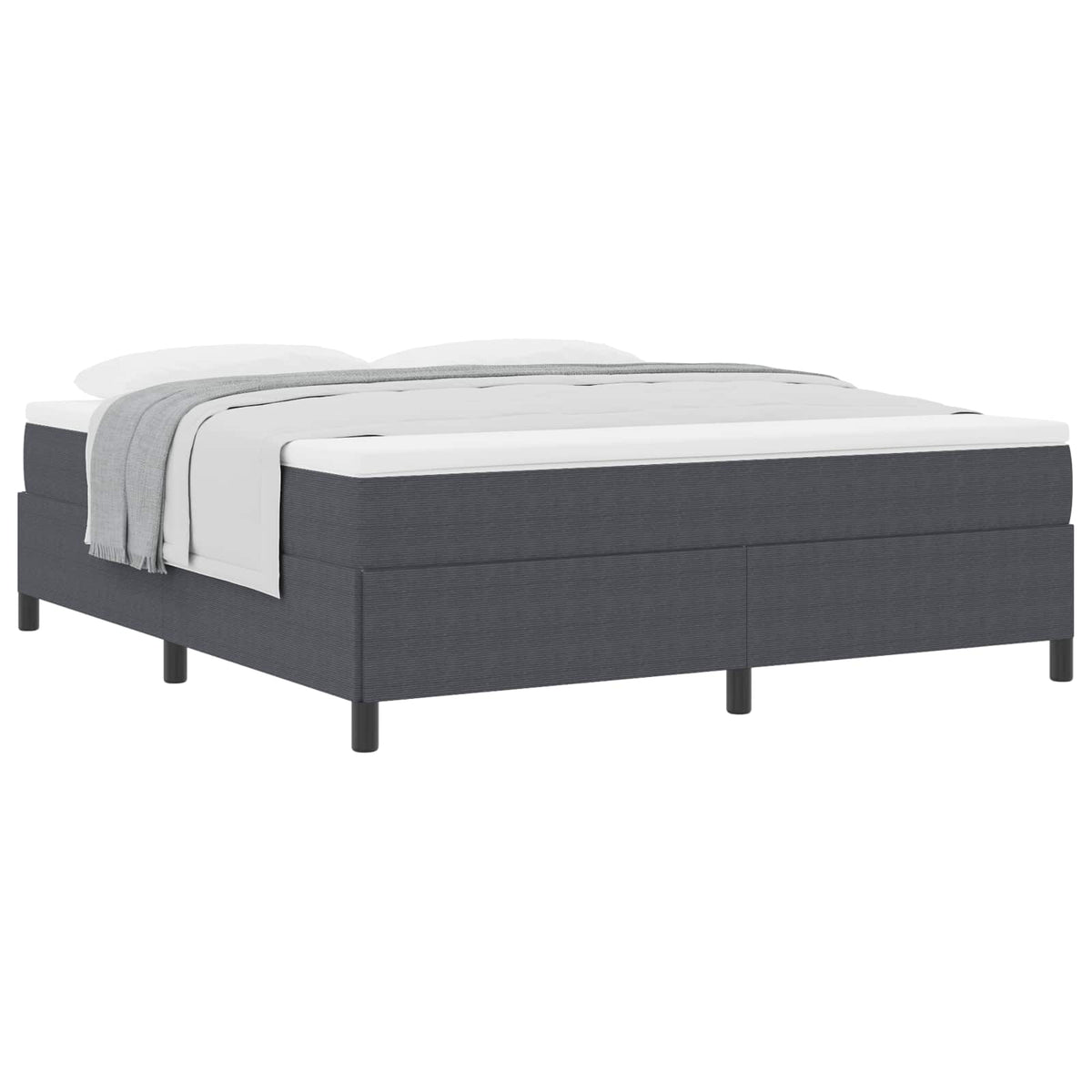 Krevet s opruga kutije Tamnosiva 180 x 200 cm Kordura tekstil